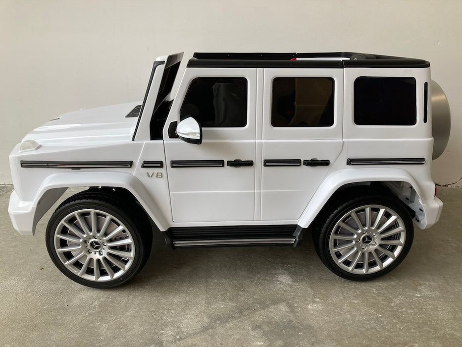Mercedes-Benz G500 Kinderauto 12 Volt + 2.4G RC (wit) - Trapautodealer