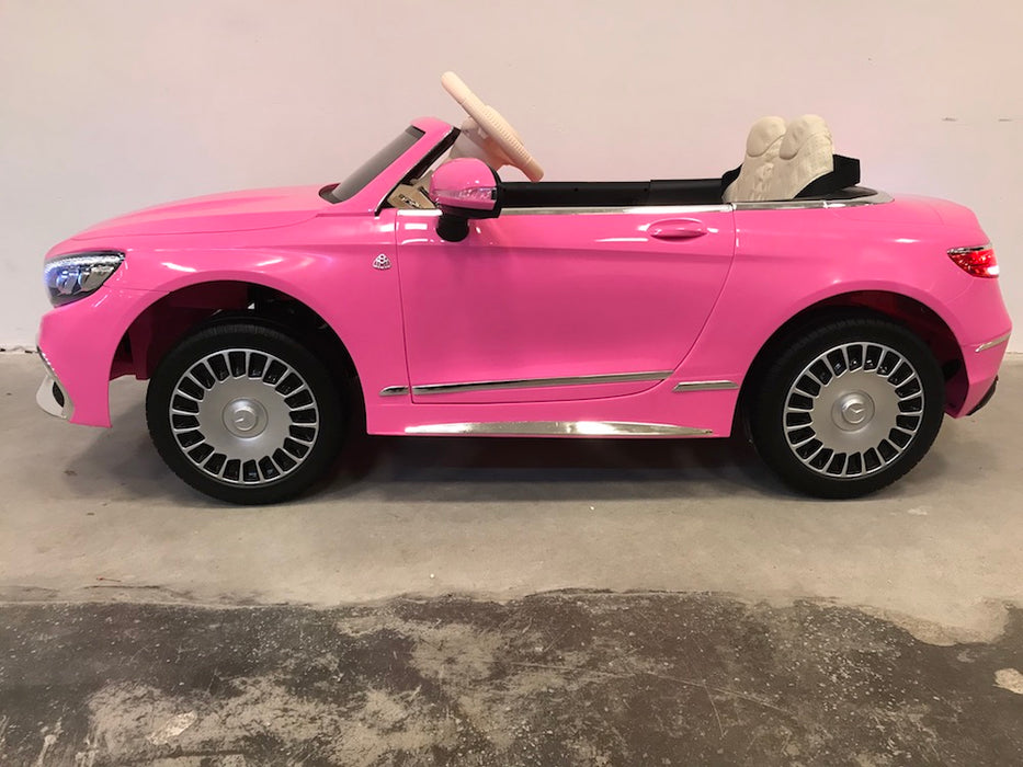 Mercedes S650 Maybach Accu Auto 12V + 2.4G Afstandsbediening (roze) - Trapautodealer