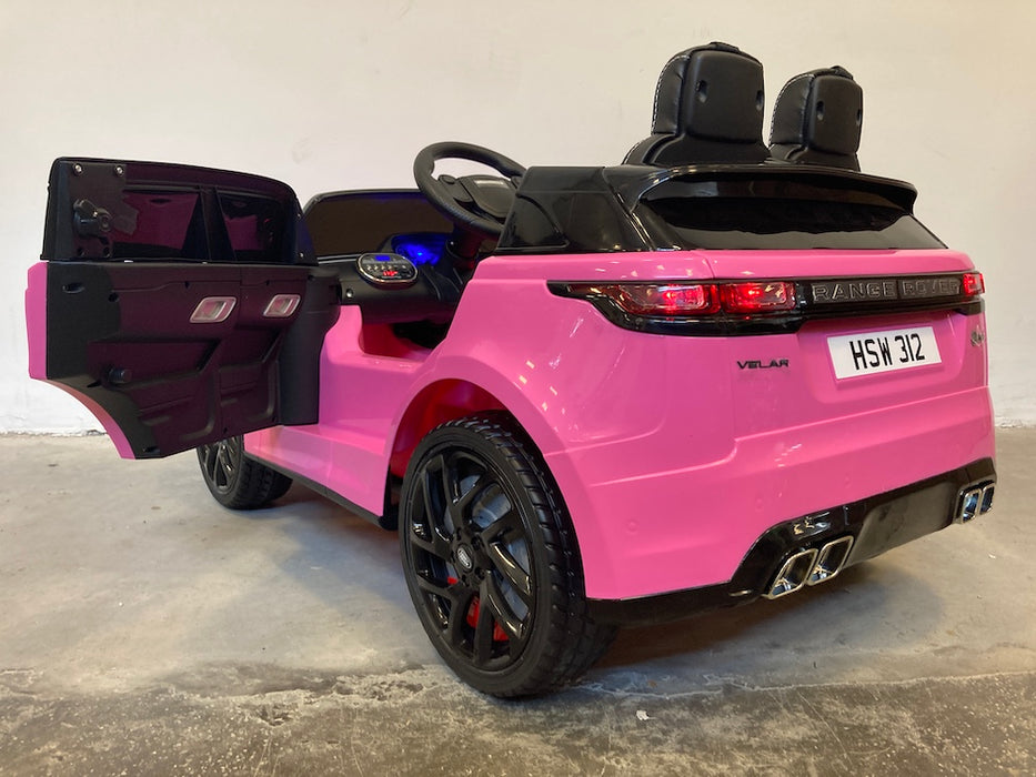 Range Rover Velar Kinderauto 12V + 2.4G RC (roze) - Trapautodealer