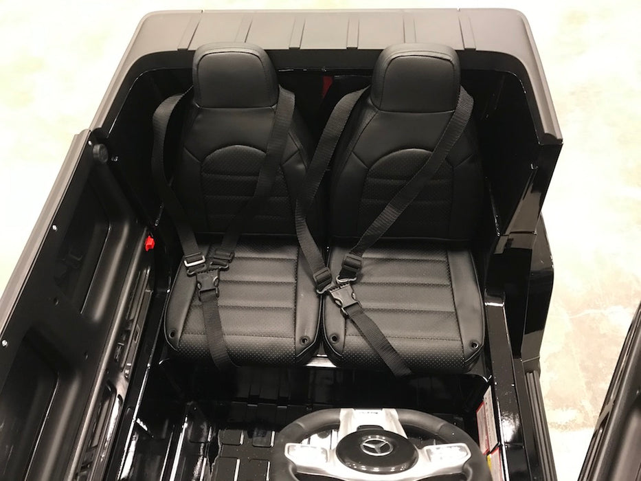 Mercedes G63 AMG Kinderauto 2-Persoons 24V + 2.4G RC 4WD (zwart) - Trapautodealer