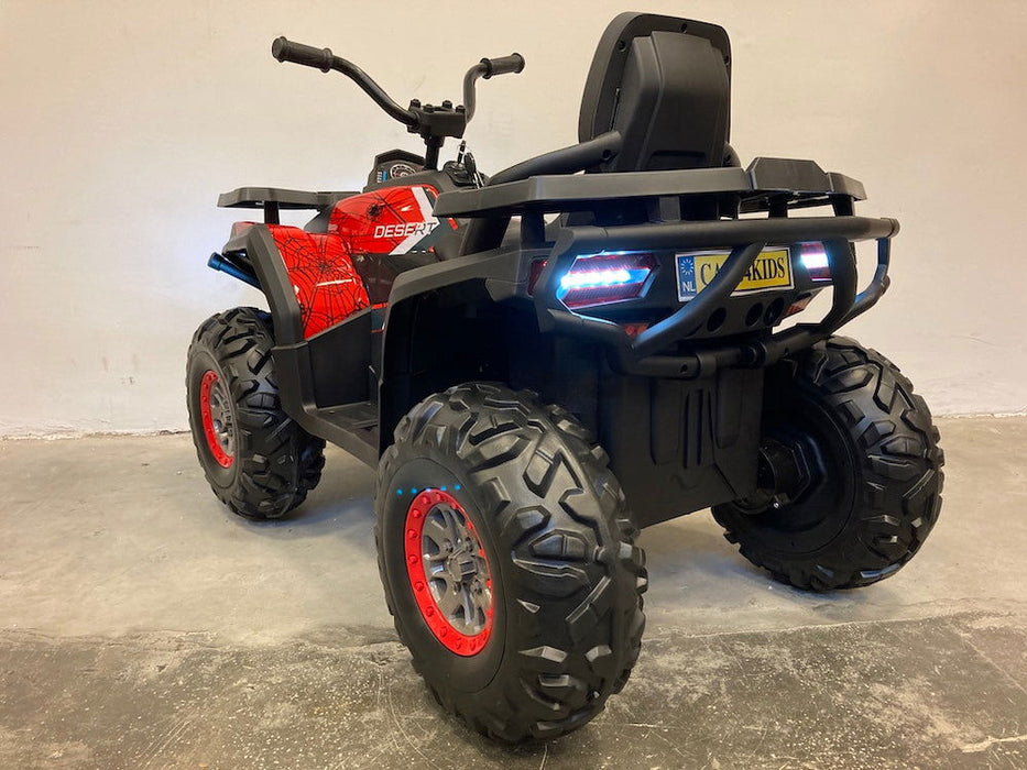 Elektrische Kinderquad Spider 12V Rood - Met Spider Print - Trapautodealer