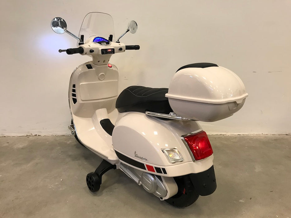 Vespa GTS Kinder Scooter Elektrisch 12V (wit) - Trapautodealer