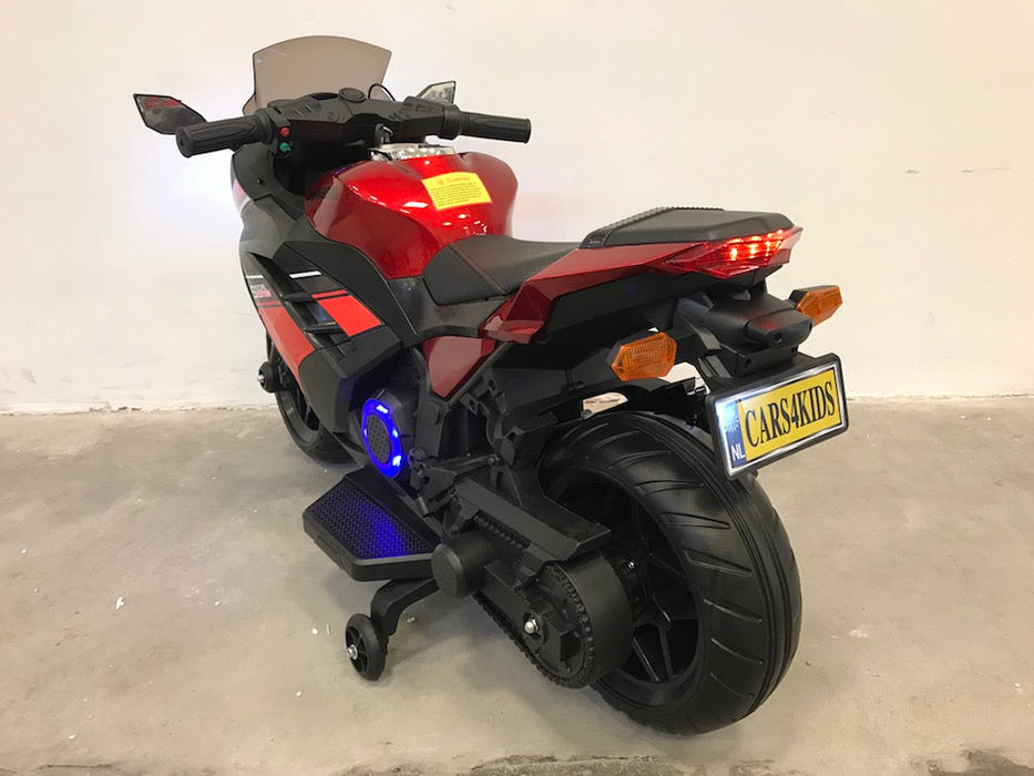 Ninja elektrische kindermotor 12V met handgas (rood) - Trapautodealer
