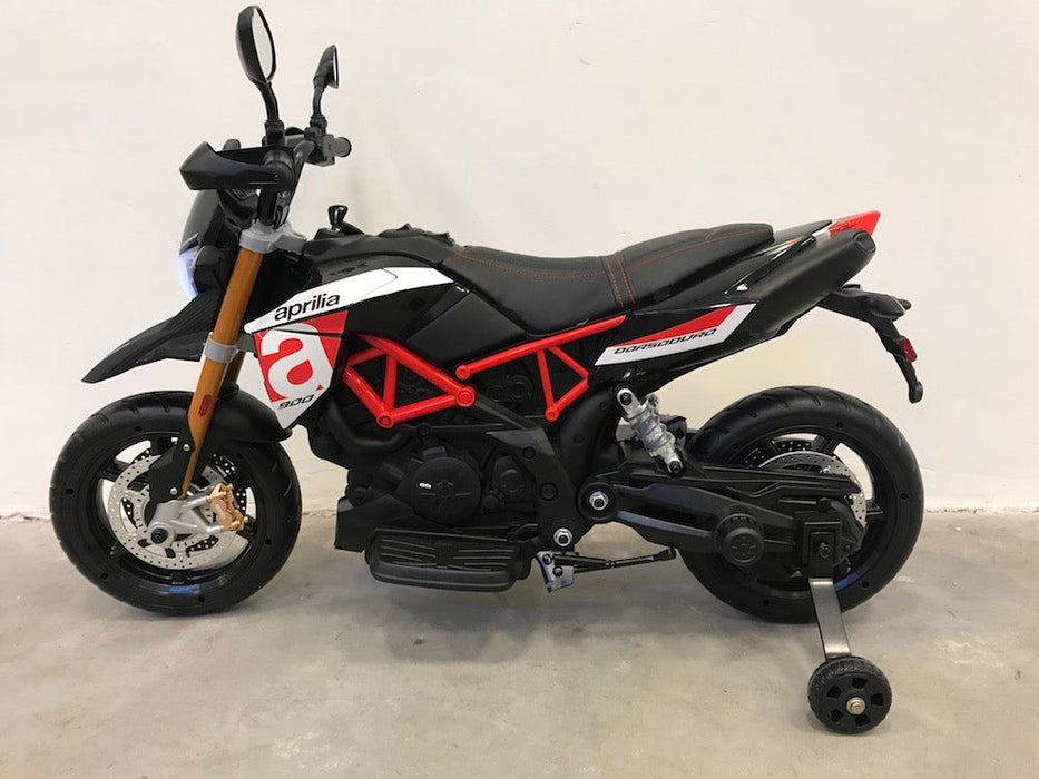 Aprilia Dorsoduro 900 Kindermotor 12V (zwart) - Trapautodealer