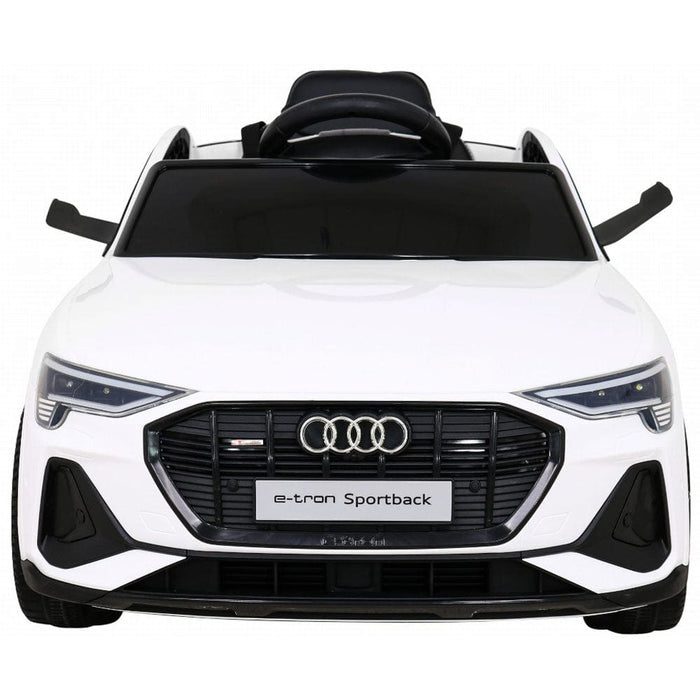 Audi E-Tron Sportback Auto voor Kinderen 12V + 2.4G RC (wit) - Trapautodealer