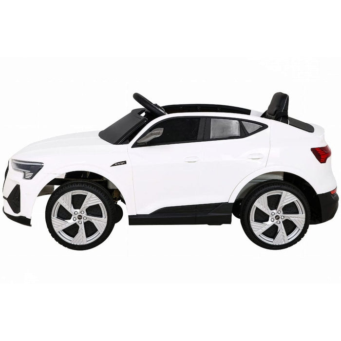 Audi E-Tron Sportback Auto voor Kinderen 12V + 2.4G RC (wit) - Trapautodealer