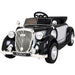 Audi Horch Oldtimer Kinderauto 12V + 2.4G Afstandsbediening (zwart/grijs) - Trapautodealer
