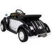 Audi Horch Oldtimer Kinderauto 12V + 2.4G Afstandsbediening (zwart/grijs) - Trapautodealer