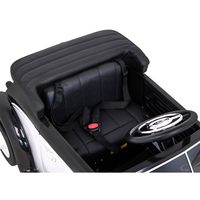 Audi Horch Oldtimer Kinderauto 12V + 2.4G Afstandsbediening (zwart/grijs) - Trapautodealer