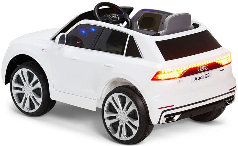 Audi Q8 Auto Voor Kinderen 12V + 2.4G RC (wit) - Trapautodealer