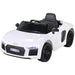 Audi R8 Spyder Kinderauto 12V + 2.4G RC (wit) - Trapautodealer