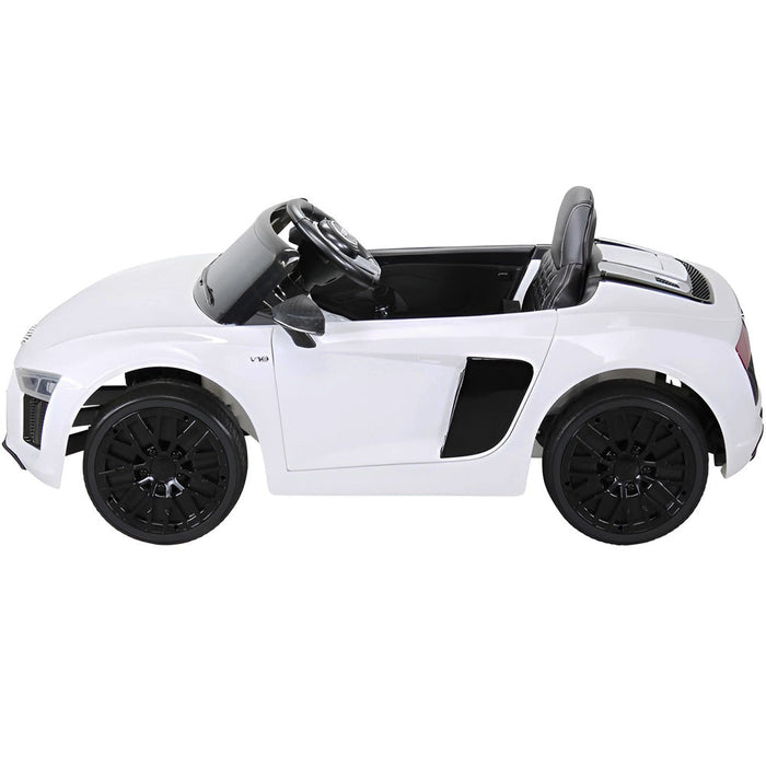 Audi R8 Spyder Kinderauto 12V + 2.4G RC (wit) - Trapautodealer