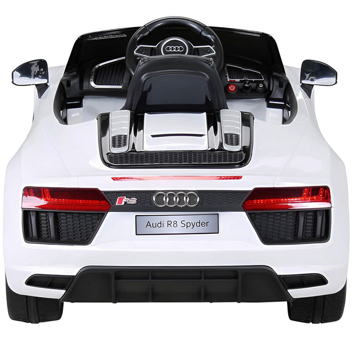 Audi R8 Spyder Kinderauto 12V + 2.4G RC (wit) - Trapautodealer