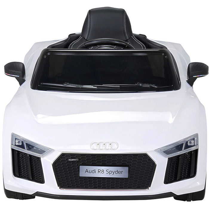 Audi R8 Spyder Kinderauto 12V + 2.4G RC (wit) - Trapautodealer