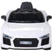 Audi R8 Spyder Kinderauto 12V + 2.4G RC (wit) - Trapautodealer