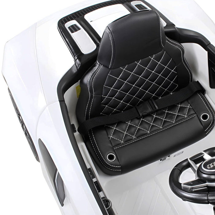 Audi R8 Spyder Kinderauto 12V + 2.4G RC (wit) - Trapautodealer
