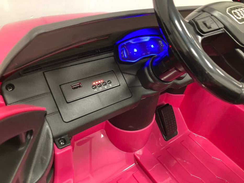 Audi RS6 Accu Kinderauto 12V + 2.4G RC (roze) - Trapautodealer