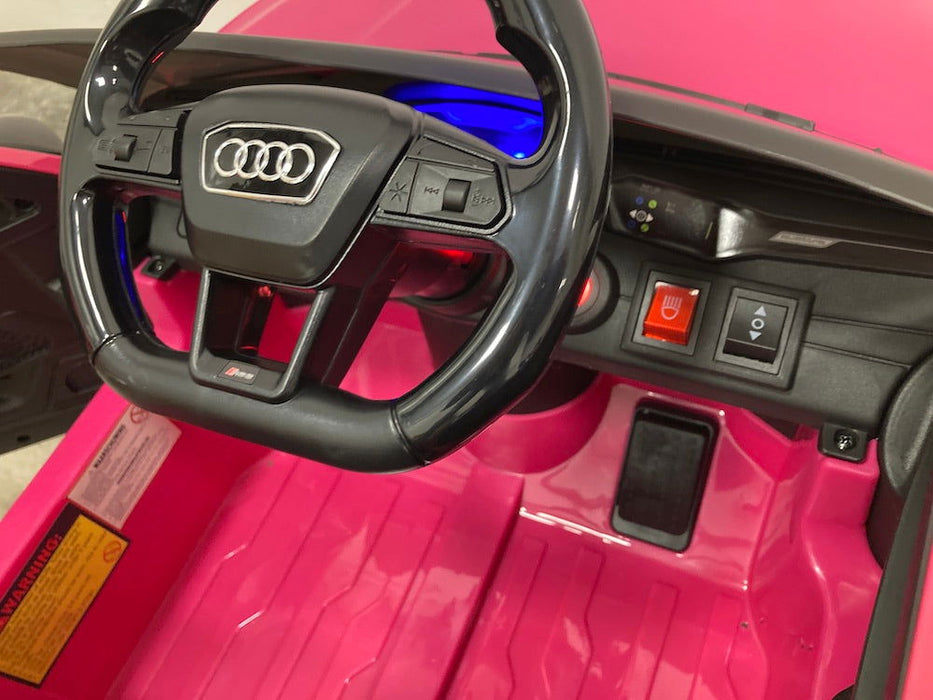 Audi RS6 Accu Kinderauto 12V + 2.4G RC (roze) - Trapautodealer