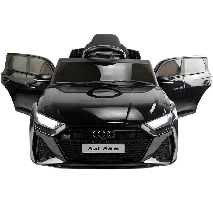 Audi RS6 Elektrische Kinderauto 12V + 2.4G Afstandsbediening (zwart) - Trapautodealer
