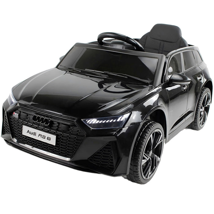 Audi RS6 Elektrische Kinderauto 12V + 2.4G Afstandsbediening (zwart) - Trapautodealer
