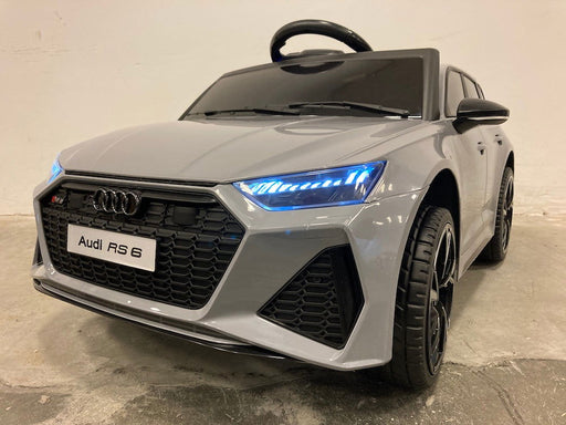 Audi RS6 Kinderauto 12 Volt + 2.4G Afstandsbediening (nardo grijs) - Trapautodealer