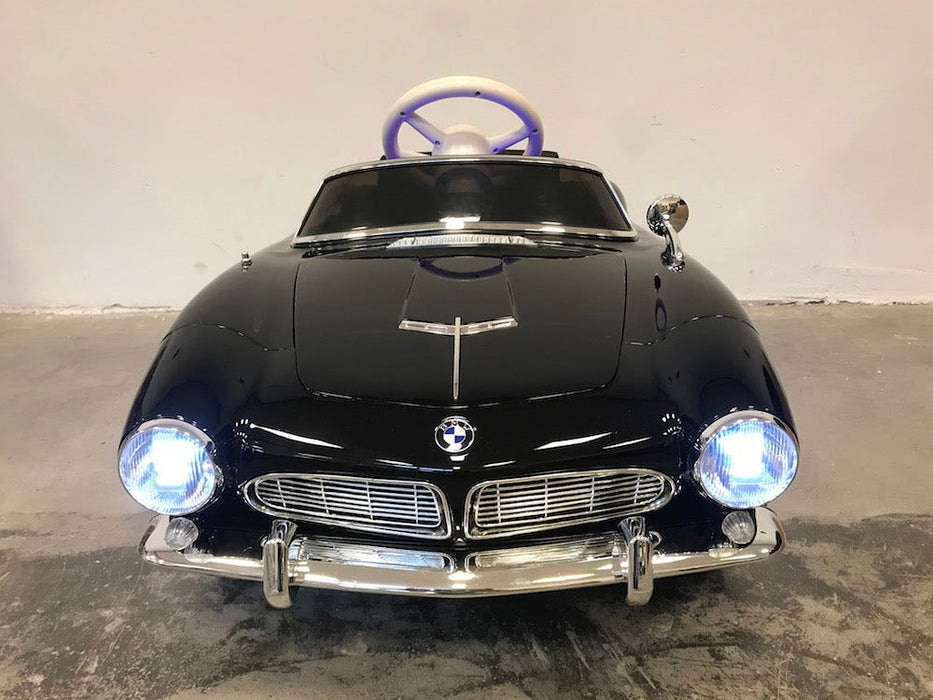 BMW 507 Oldtimer Kinderauto 12V + 2.4G Afstandsbediening (zwart) - Trapautodealer