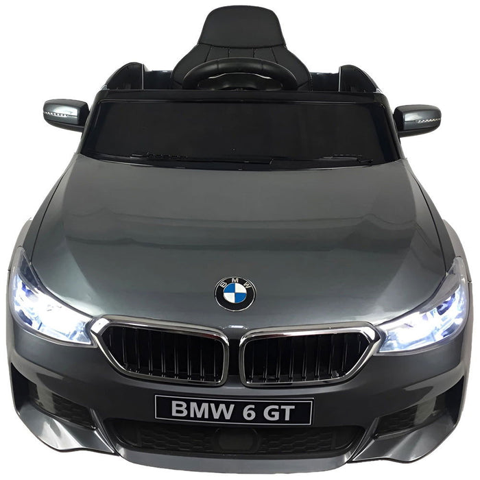 BMW 6 GT Elektrische Kinder Auto 12V + 2.4G RC (grijs) - Trapautodealer