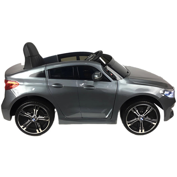 BMW 6 GT Elektrische Kinder Auto 12V + 2.4G RC (grijs) - Trapautodealer