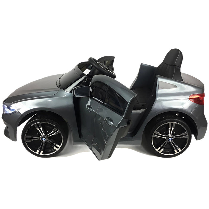 BMW 6 GT Elektrische Kinder Auto 12V + 2.4G RC (grijs) - Trapautodealer