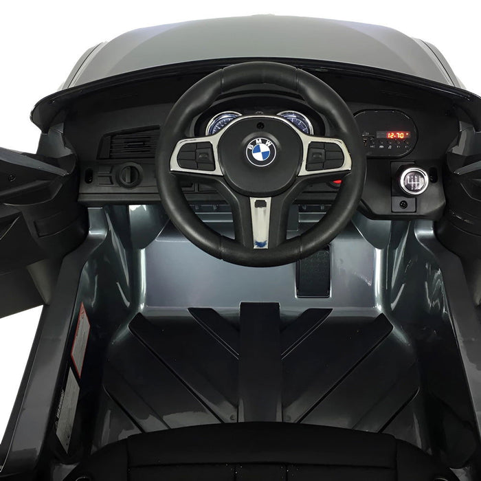 BMW 6 GT Elektrische Kinder Auto 12V + 2.4G RC (grijs) - Trapautodealer