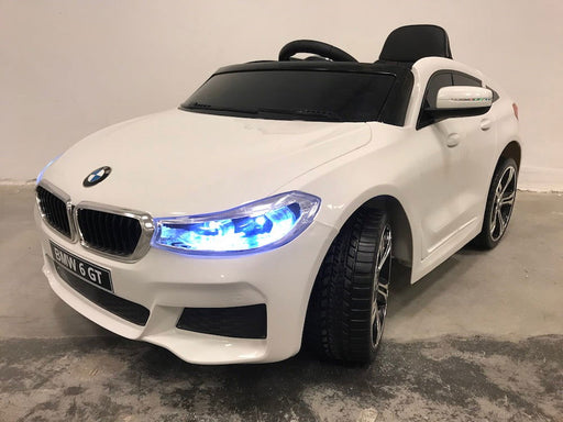 BMW 6 GT Elektrische Speelgoedauto 12V + 2.4G RC (wit) - Trapautodealer