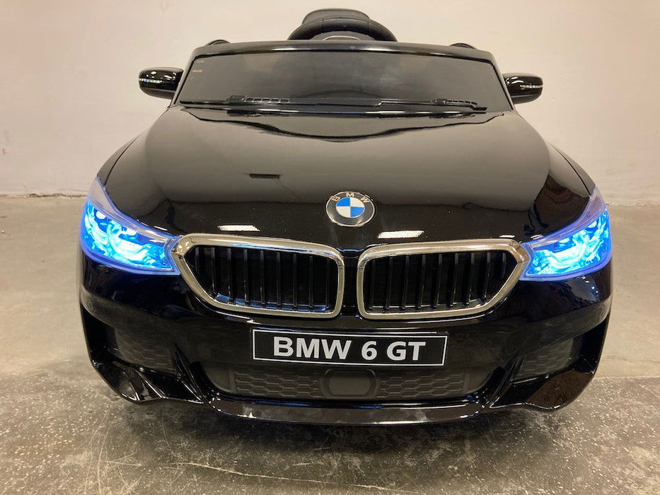 BMW 6 GT Kinderauto 12V + 2.4G Afstandsbediening (zwart) - Trapautodealer