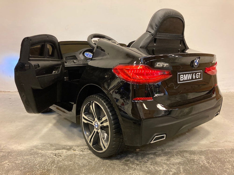 BMW 6 GT Kinderauto 12V + 2.4G Afstandsbediening (zwart) - Trapautodealer
