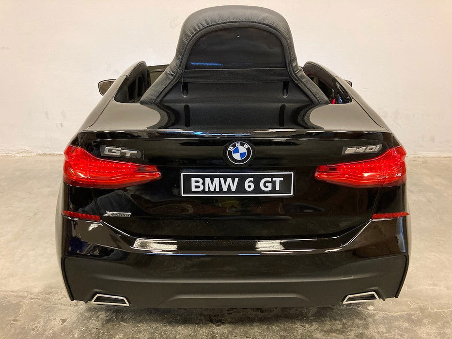 BMW 6 GT Kinderauto 12V + 2.4G Afstandsbediening (zwart) - Trapautodealer