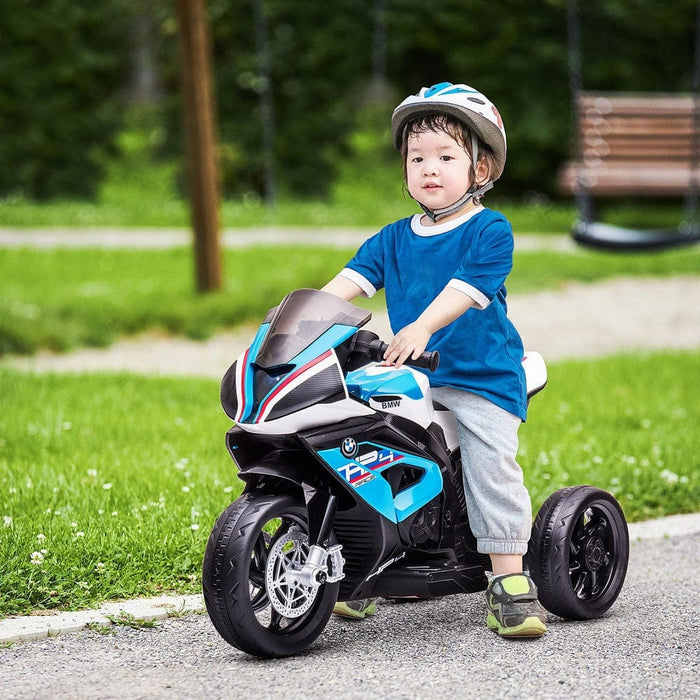 BMW HP4 Mini Kindermotor 12V (blauw) - Trapautodealer