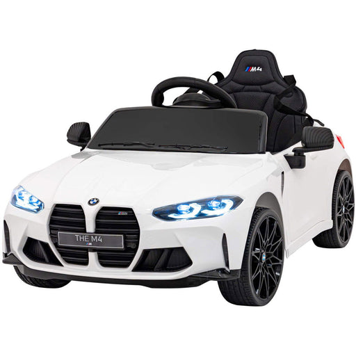 BMW M4 Competition Accu Auto 12 Volt + 2.4G RC (wit) - Trapautodealer