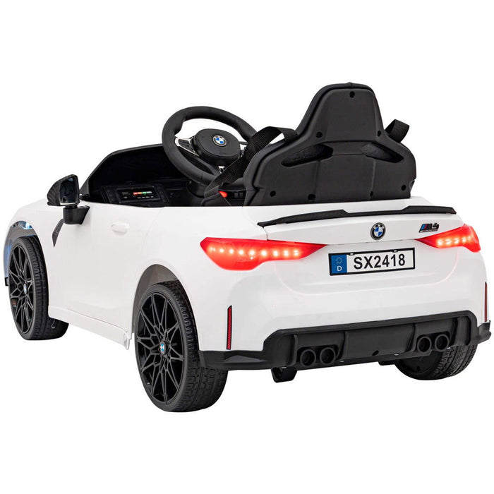 BMW M4 Competition Accu Auto 12 Volt + 2.4G RC (wit) - Trapautodealer