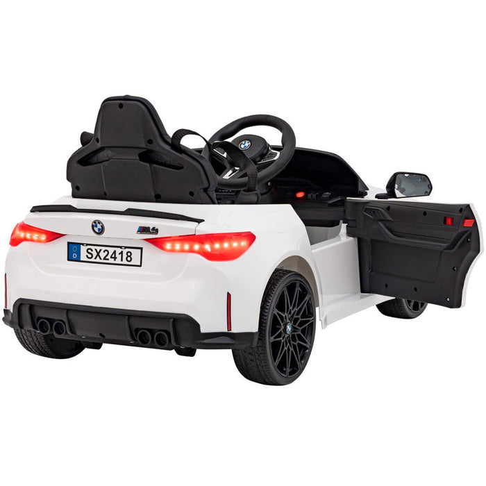 BMW M4 Competition Accu Auto 12 Volt + 2.4G RC (wit) - Trapautodealer