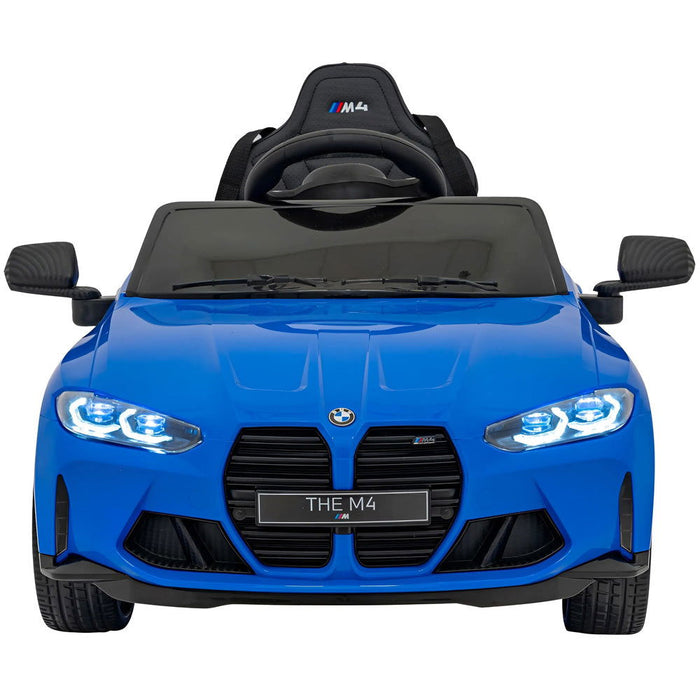 BMW M4 Competition Auto voor Kinderen 12V + 2.4G Afstandsbediening (blauw) - Trapautodealer