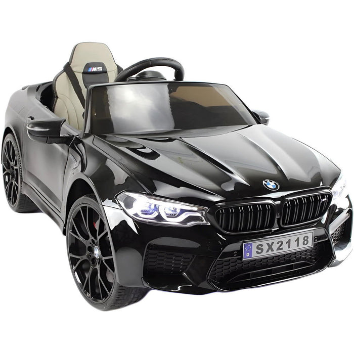 BMW M5 Elektrische Kinderauto 24V + 2.4G RC (zwart + MP4) - Trapautodealer