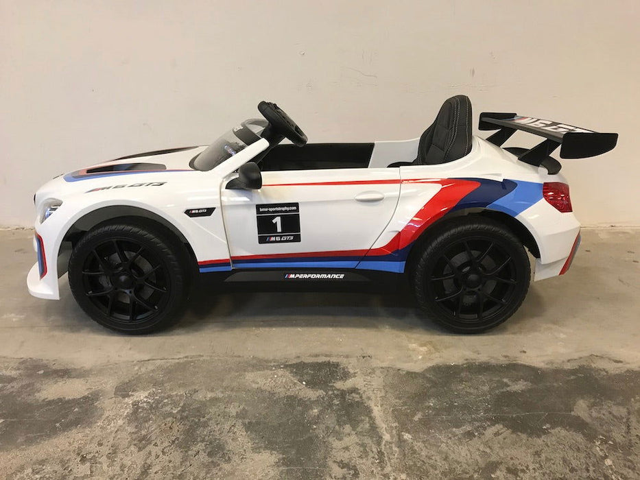 BMW M6 GT3 kinderauto 12V + 2.4G RC Wit - Trapautodealer