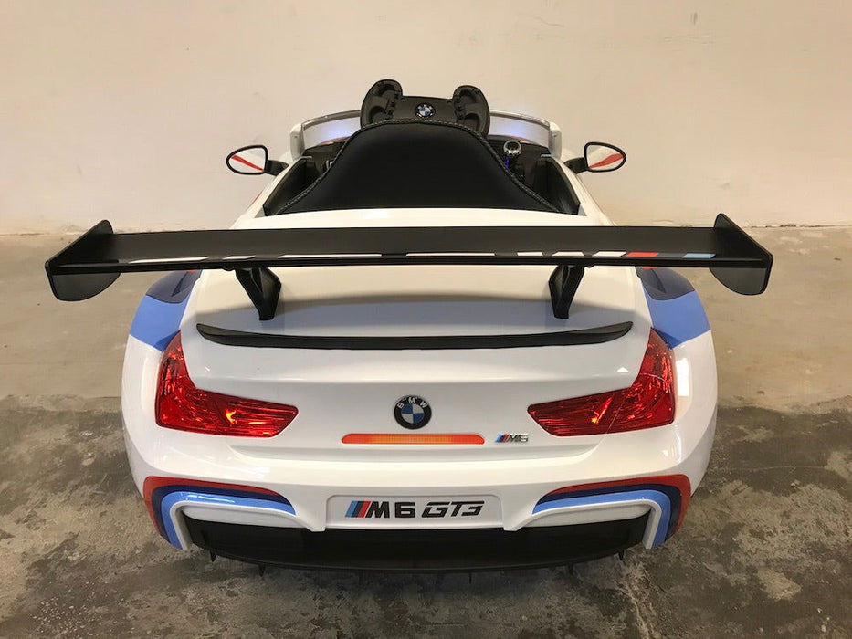 BMW M6 GT3 kinderauto 12V + 2.4G RC Wit - Trapautodealer