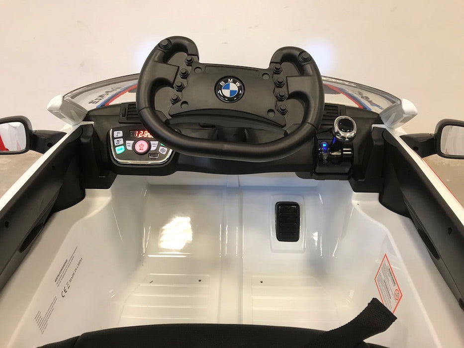 BMW M6 GT3 kinderauto 12V + 2.4G RC Wit - Trapautodealer