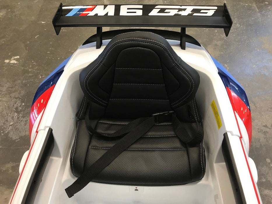 BMW M6 GT3 kinderauto 12V + 2.4G RC Wit - Trapautodealer