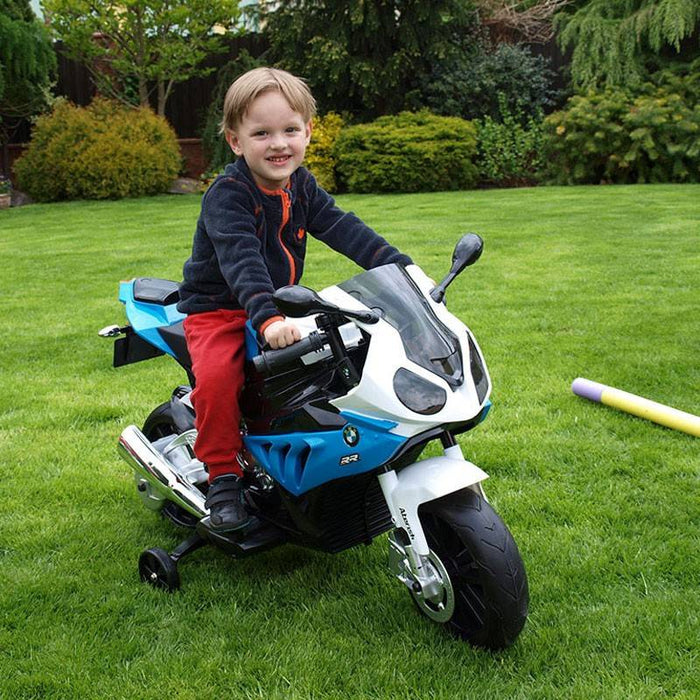BMW S1000RR Kindermotor 12V (blauw) - Trapautodealer
