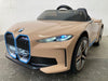 BMW i4 Auto Voor Kinderen 12V + 2.4G RC (brons) - Trapautodealer