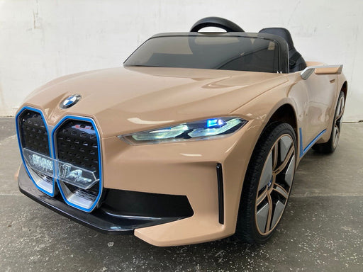 BMW i4 Auto Voor Kinderen 12V + 2.4G RC (brons) - Trapautodealer