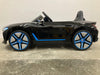 BMW i4 Elektrische kinderauto 12V  + 2.4G RC zwart metallic - Trapautodealer
