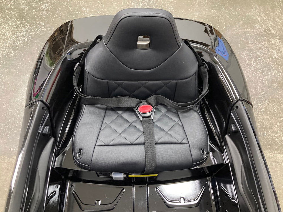 BMW i4 Elektrische kinderauto 12V  + 2.4G RC zwart metallic - Trapautodealer