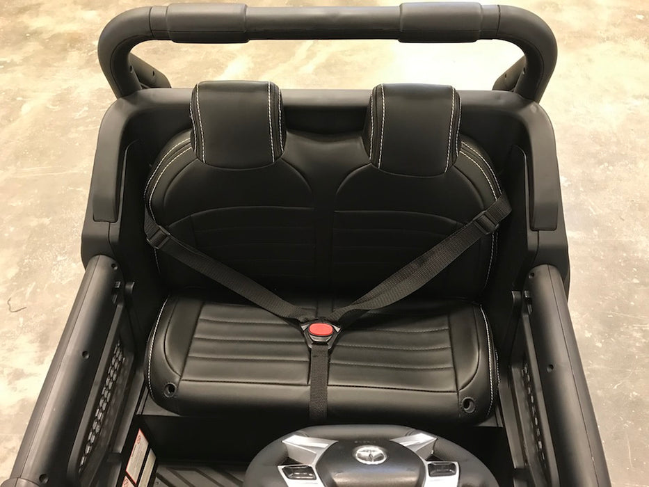 Mercedes Unimog 4WD Kinder Accuauto 2-Persoons 12V + 2.4G RC (mat zwart) - Trapautodealer